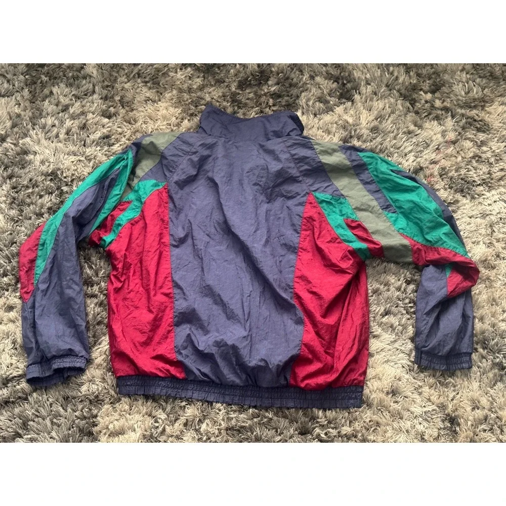 XL Vintage J.‎ C. Penny USA Olympic Full Zip Retro Colorblock Windbreaker Jacket